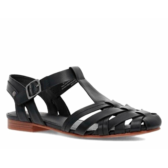 FRYE AND CO. Shoes - Frye and Co. Women’s Black Leather Strappy Gladiator Flat Sandals Size 7.5
